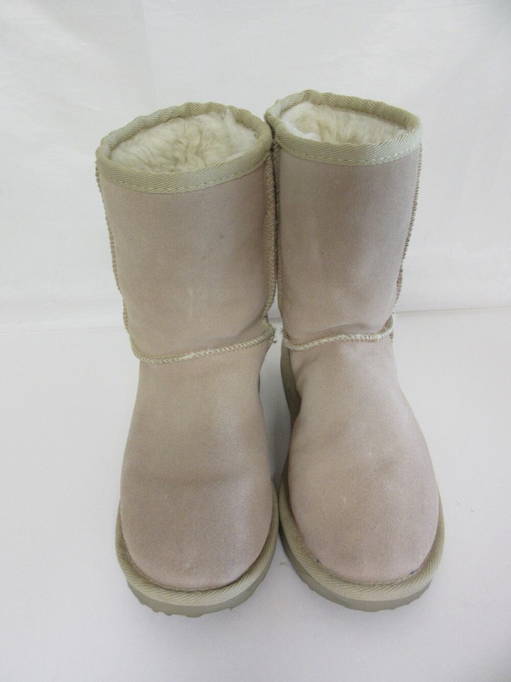 EMU Beige Suede 6 Wool Lining Washable Slip On Winter Comfy Lounge Boots